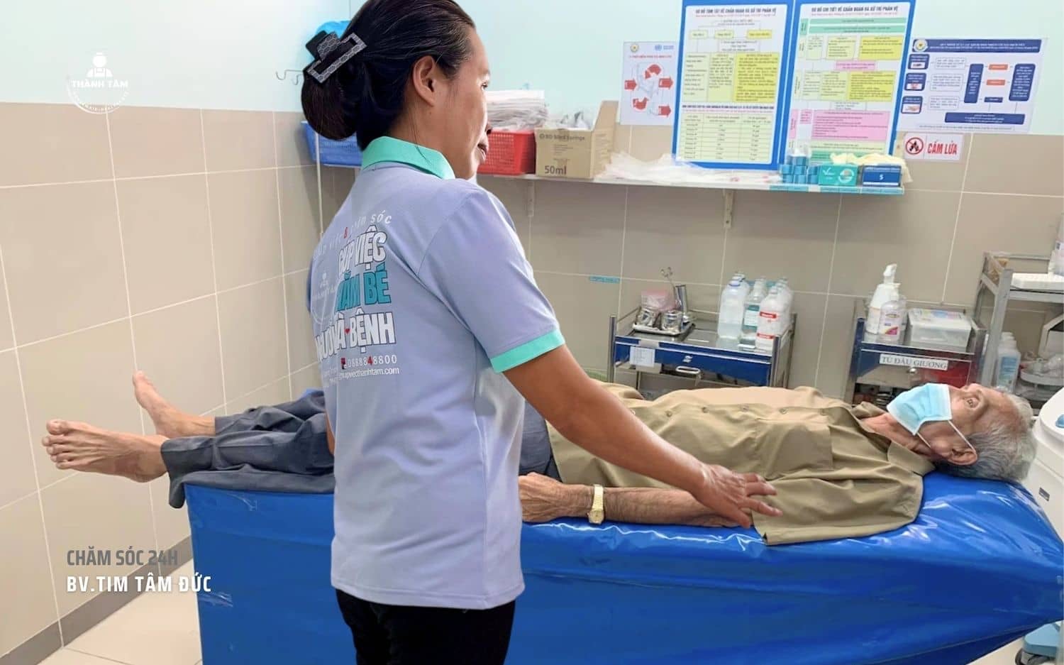 Hỗ trợ sinh hoạt cơ bản cho người điều trị bệnh tim tại bệnh viện Tim Tâm Đức