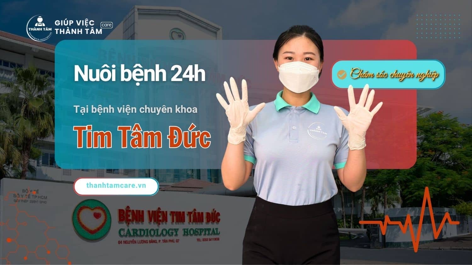 Dịch vụ chăm sóc 24/24 tại Bệnh viện Tim Tâm Đức - Nuôi người bệnh tim mạch